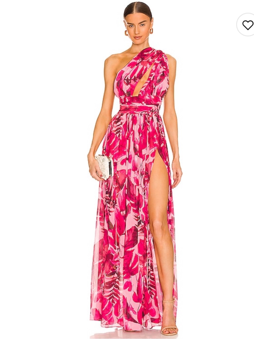 Bronx and Banco Camilla Maxi Dress in Fuchsia | Medium | Floral | Maxi Dress